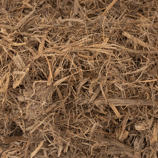 Close-up of shredded sugarcane fiber in Grow Ready Fiber